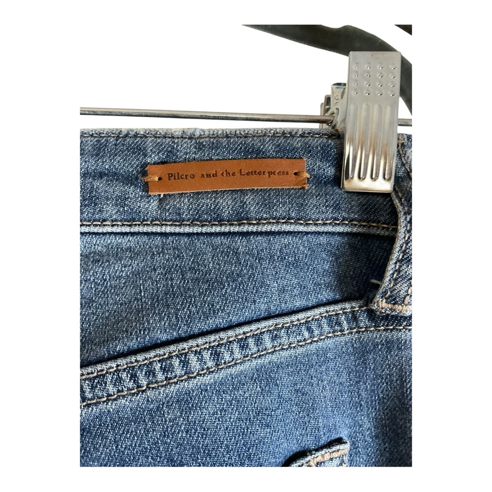 Pilcro and The Letterpress Women's High-Rise Sequined Flared Jeans Blue Size 26 - Picture 8 of 16